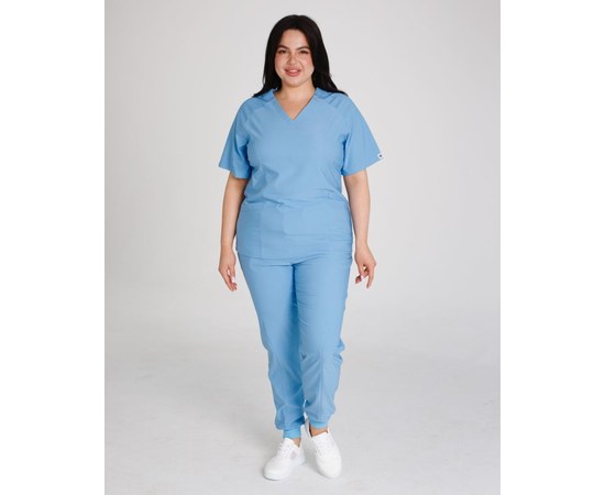 Изображение  Медицинский женский костюм Аризона голубой р. 46, "БЕЛЫЙ ХАЛАТ" 468-508-924, Размер: 46, Цвет: голубой