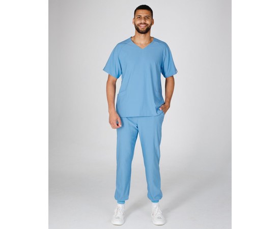 Зображення  Медичний костюм чоловічий Арізона блакитний р. 46, "БІЛИЙ ХАЛАТ" 482-333-924, Розмір: 46, Колір: блакитний