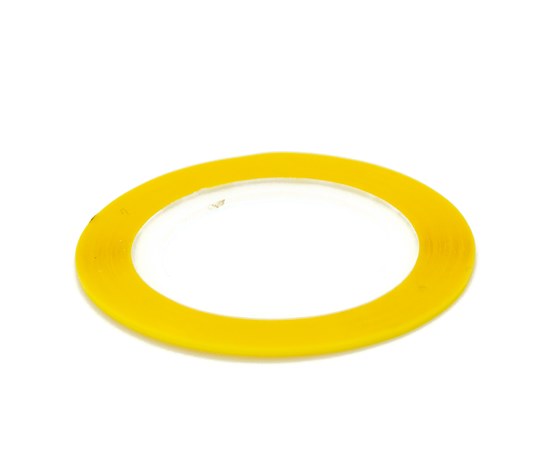 Зображення  Скотч - стрічка для декору нігтів, 1 мм — жовті блискітки