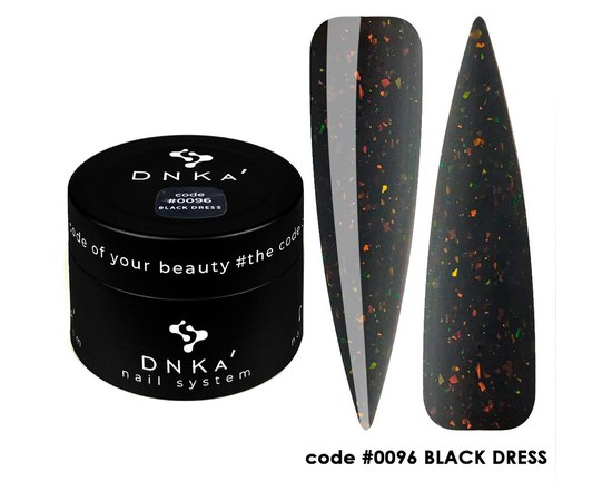 Зображення  Камуфлююча база для гель-лаку DNKa Cover Base №0096 Black Dress, 30 мл, Об'єм (мл, г): 30, Цвет №: 0096