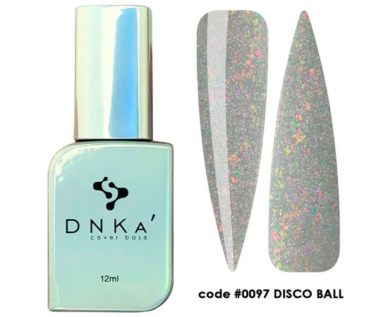 Изображение  Камуфлирующая база для гель-лака DNKa Cover Base №0097 Disco Ball, 12 мл, Объем (мл, г): 12, Цвет №: 0097