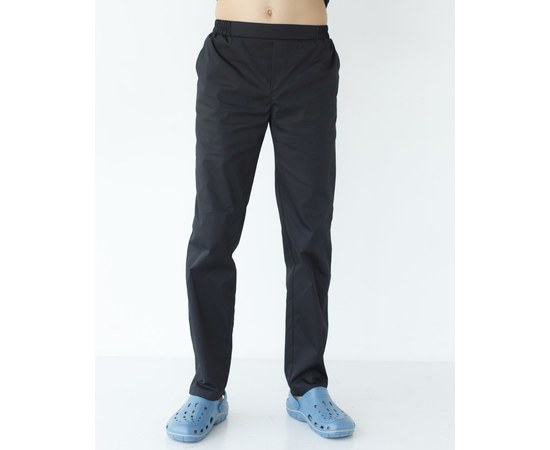 Изображение  Medical trousers for men Boston black s. 58, "WHITE COAT" 486-321-758, Size: 58, Color: black