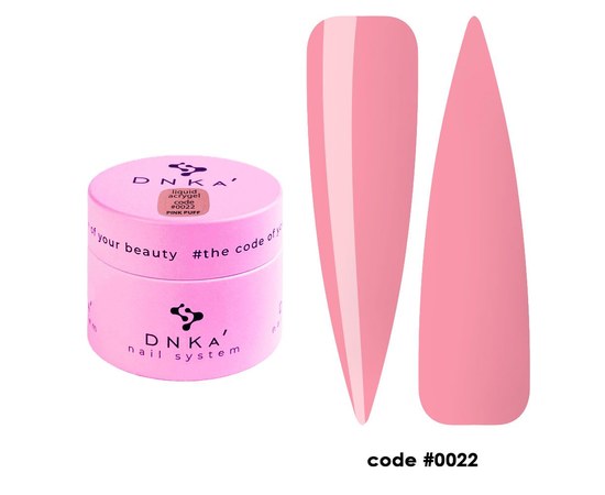 Изображение  Nail gel DNKa Liquid Acrygel No. 0022 Pink Puff, 15 ml, Volume (ml, g): 15, Color No.: 0022