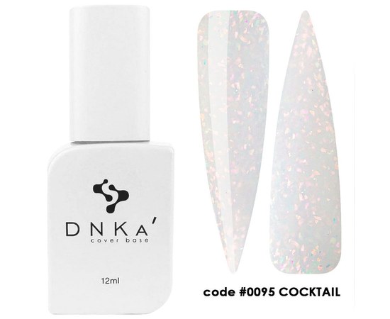 Зображення  Камуфлююча база для гель-лаку DNKa Cover Base №0095 Cocktail, 12 мл, Об'єм (мл, г): 12, Цвет №: 0095