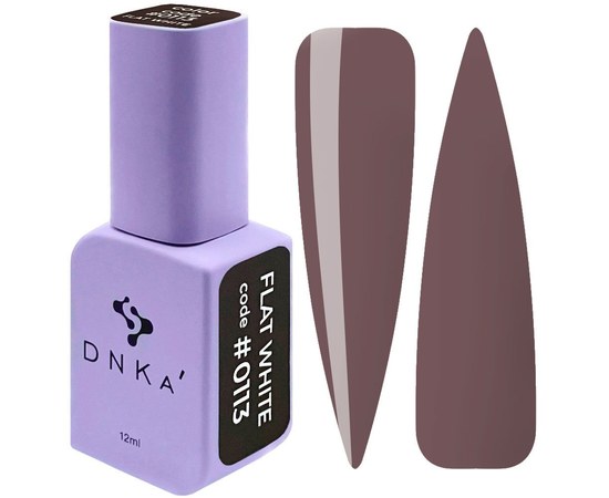 Изображение  Gel nail polish DNKa Color No. 0113 Flat White, 12 ml, Volume (ml, g): 12, Color No.: 0113