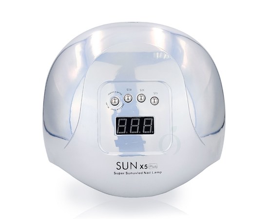Зображення 2 Лампа для манікюру LED/UV Sun X5 Plus 54 Вт срібна голографічна