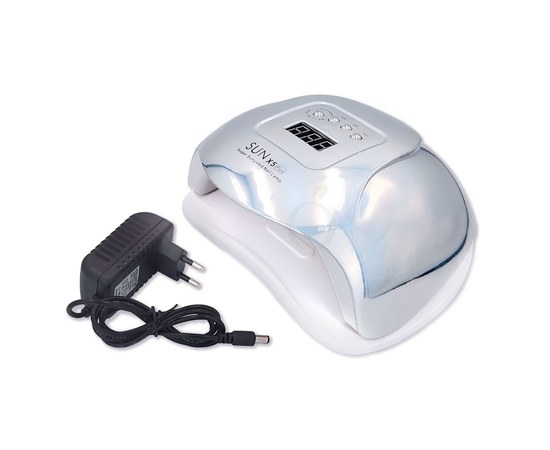 Зображення 4 Лампа для манікюру LED/UV Sun X5 Plus 54 Вт срібна голографічна