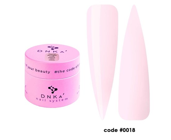Изображение  Nail gel DNKa Liquid Acrygel No. 0018 Yogurt, 15 ml, Volume (ml, g): 15, Color No.: 0018