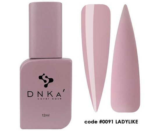 Изображение  Camouflage base for gel polish DNKa Cover Base No. 0091 Ladyliky, 12 ml, Volume (ml, g): 12, Color No.: 0091