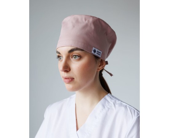 Изображение  Medical classic cap with ties purple, "WHITE COAT" 449-401-704, Color: лиловыйы