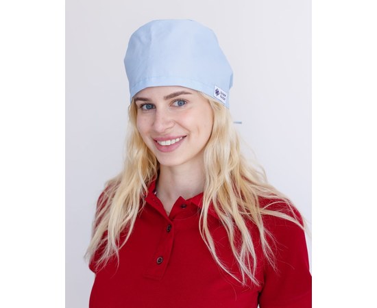 Изображение  Medical classic cap with ties blue, "WHITE COAT" 449-462-704, Color: azure