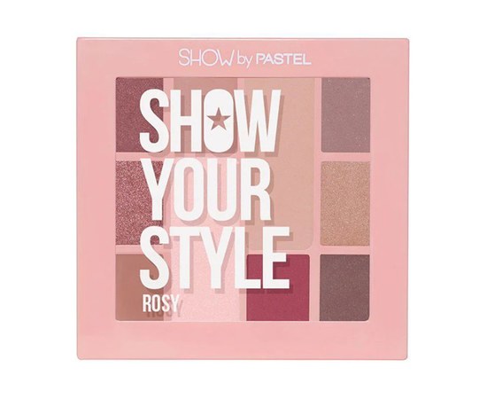Зображення  Палетка тіней для повік Pastel Show Your Style Eyeshadow Palette 10 кольорів 465 Rosy, 17 г, Об'єм (мл, г): 17, Цвет №: 465