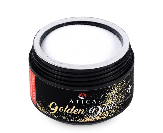 Изображение  Гель пудра с золотыми блестками Atica Golden Dust Power Gel, 30 мл, Объем (мл, г): 30