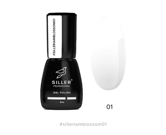 Изображение  Gel nail polish Siller Blossom No. 01, 8 ml, Volume (ml, g): 8, Color No.: 1