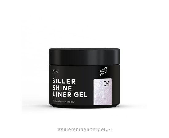 Зображення  Гель - желе, що моделює Siller Shine Liner Gel №04, 15 мл, Об'єм (мл, г): 15, Цвет №: 04