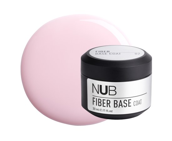 Изображение  Base for gel polish with fibers NUB Fiber Base Coat 30 ml, No. 002, Volume (ml, g): 30, Color No.: 2