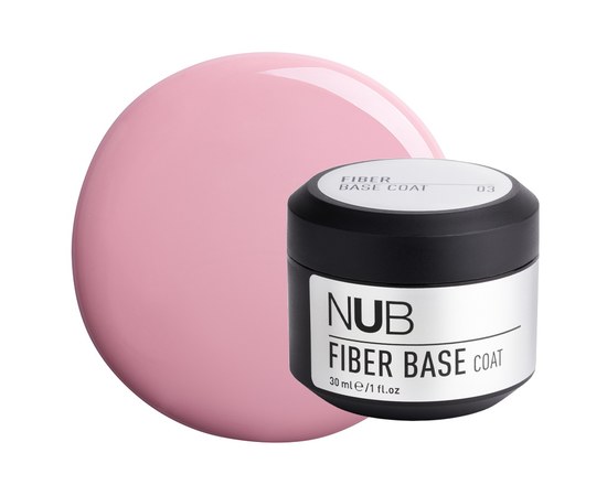 Изображение  Base for gel polish with fibers NUB Fiber Base Coat 30 ml, No. 003, Volume (ml, g): 30, Color No.: 3