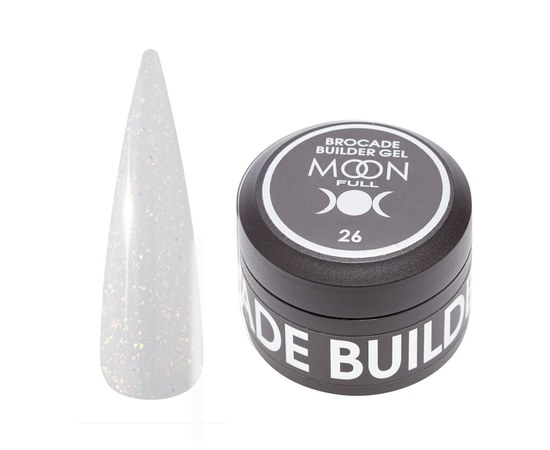 Изображение  Gel for nail extension Moon Full Brocade Builder Gel No. 26, 30 ml, Volume (ml, g): 30, Color No.: 26