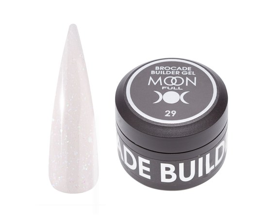 Изображение  Gel for nail extension Moon Full Brocade Builder Gel No. 29, 30 ml, Volume (ml, g): 30, Color No.: 29