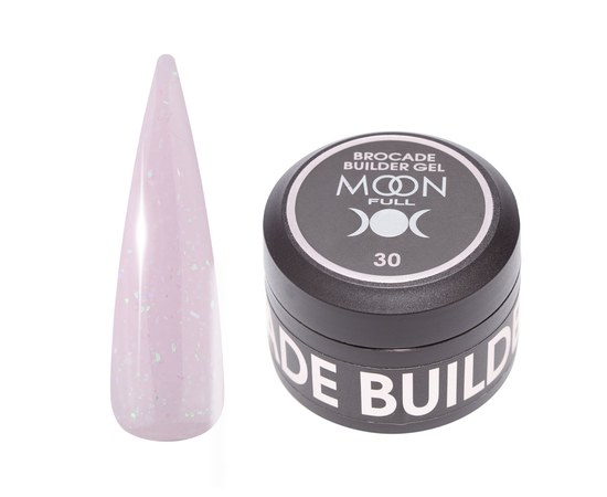 Изображение  Gel for nail extension Moon Full Brocade Builder Gel No. 30, 30 ml, Volume (ml, g): 30, Color No.: 30