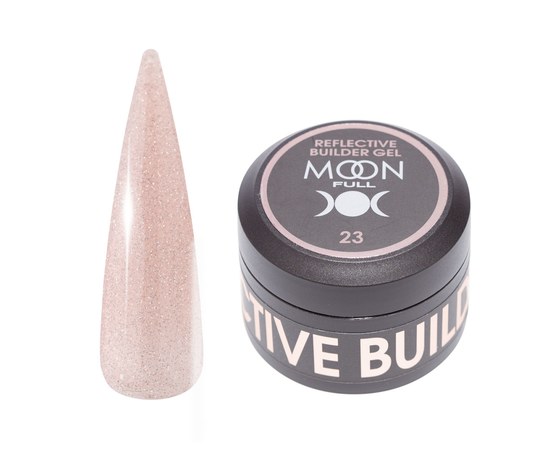Изображение  Gel for nail extension Moon Full Reflective Builder Gel No. 25 with reflective shimmer, 30 ml, Volume (ml, g): 30, Color No.: 25