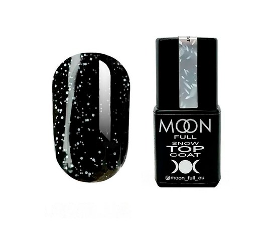 Изображение  Glossy top without sticky layer Moon Full Snow Top Coat, 8 ml