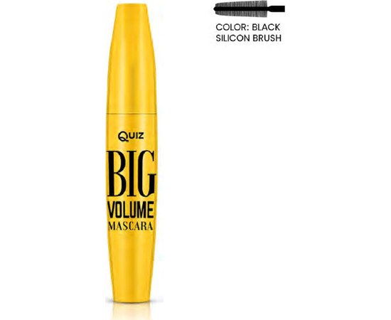 Изображение  Туш для ресниц Quiz Cosmetics Big Volume Mascara "Большой объем" черная, 9 мл