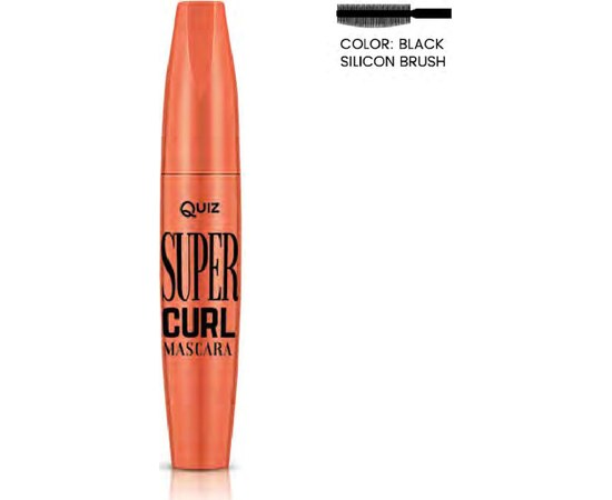 Изображение  Туш для ресниц Quiz Cosmetics Super Curl Mascara "Супер подкручивание" черная, 9 мл