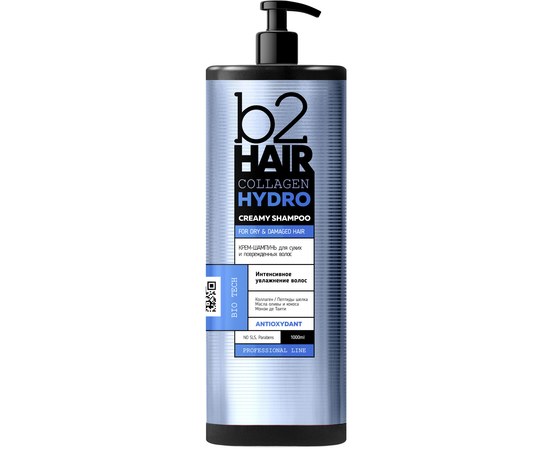Изображение  Cream-Shampoo for dry and damaged hair b2Hair Collagen Hydro Creamy Shampoo, 1000 ml