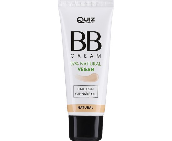 Изображение  Тональный ВВ-крем для лица Quiz BB Beauty Balm Cream SPF15 тонн 02 Natural, 30 мл, Объем (мл, г): 30, Цвет №: 02