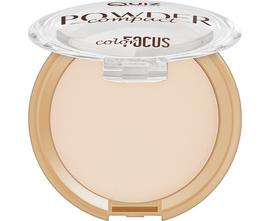 Изображение  Компактная пудра для лица без зеркала Quiz Cosmetics Color Focus Powder 02 Nude, 12 г, Объем (мл, г): 12, Цвет: 02