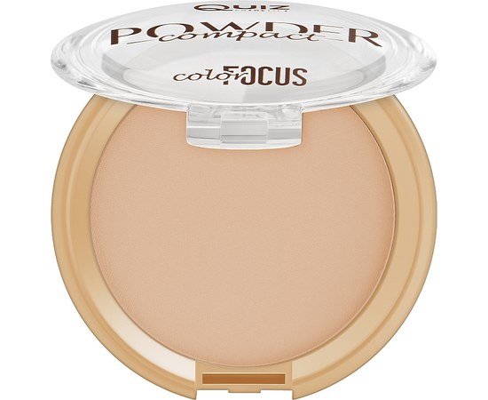 Зображення  Компактна пудра для обличчя без дзеркала Quiz Cosmetics Color Focus Powder 06 Beige, 12 г, Об'єм (мл, г): 12, Цвет №: 06