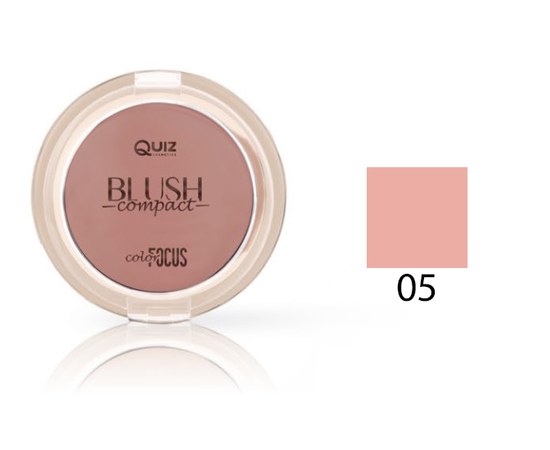 Зображення  Рум'яна для обличчя Quiz Cosmetics Color Focus Blush 05, 12 г, Об'єм (мл, г): 12, Цвет №: 05