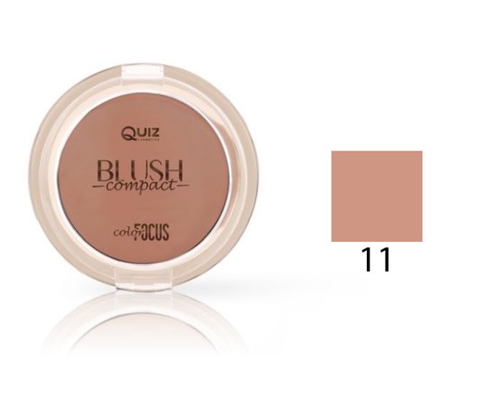 Изображение  Руменная для лица Quiz Cosmetics Color Focus Blush 11, 12 г, Объем (мл, г): 12, Цвет №: 11