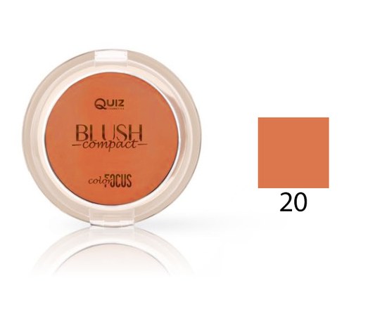 Изображение  Руменная для лица Quiz Cosmetics Color Focus Blush 20, 12 г, Объем (мл, г): 12, Цвет №: 20