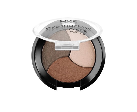 Зображення  Тіні для повік Quiz Cosmetics Color Focus Eyeshadow Pearl 3-колірні 304, 4 г, Об'єм (мл, г): 4, Цвет №: 304