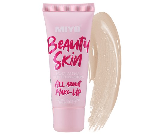 Зображення  Тональний крем для обличчя Miyo Beauty Skin Longlasting 00 Dune, 30 мл, Об'єм (мл, г): 30, Цвет №: 00