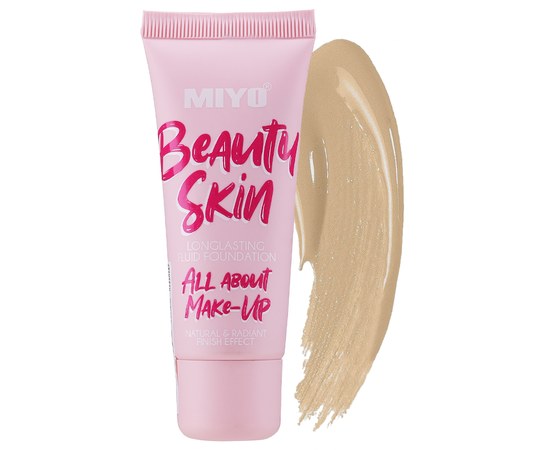 Зображення  Тональний крем для обличчя Miyo Beauty Skin Longlasting 03 Nude, 30 мл, Об'єм (мл, г): 30, Цвет №: 03