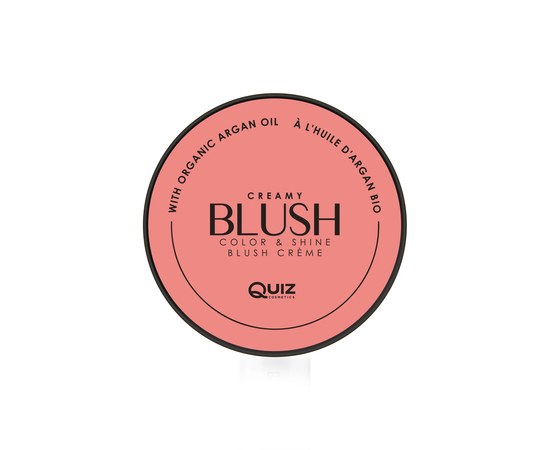 Изображение  Пудра-румяна кремовая для лица Quiz Cosmetics Creamy Blush Color & Shine 01, 10 г