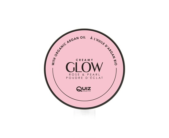 Зображення  Пудра сяюча кремова для обличчя Quiz Cosmetics Creame Glow Rose & Pearl Powder 01, 10 г