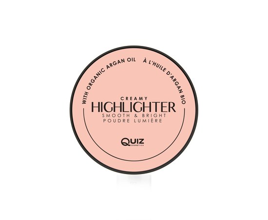 Изображение  Пудра-хайлайтер кремовый для лица Quiz Cosmetics Creamy Highlighter Smooth & Bright Powder 01, 10 г