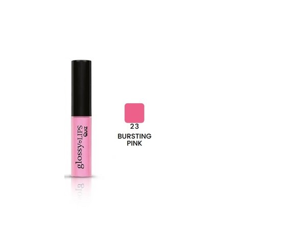 Изображение  Regenerating lip gloss Quiz Cosmetics Glossy Love Lips Lipgloss 23 Bursting Pink, 9 ml, Volume (ml, g): 9, Color No.: 23