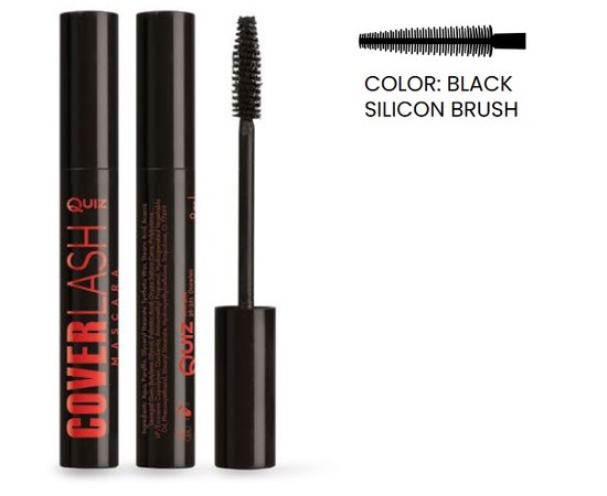 Изображение  Quiz Cosmetics Cover Lash Mascara "Extending" black, 6 ml