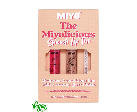 Изображение  Miyo Smooch Lip Trio Biscuit lip make-up kit, Color No.: biscuit