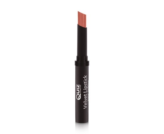 Зображення  Стійка помада для губ Quiz Cosmetics Velvet Lipstick Long Lasting 104 Cappu-Ccino, 3 г, Об'єм (мл, г): 3, Цвет №: 104