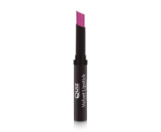 Зображення  Стійка помада для губ Quiz Cosmetics Velvet Lipstick Long Lasting 107 Royal Raspberry, 3 г, Об'єм (мл, г): 3, Цвет №: 107