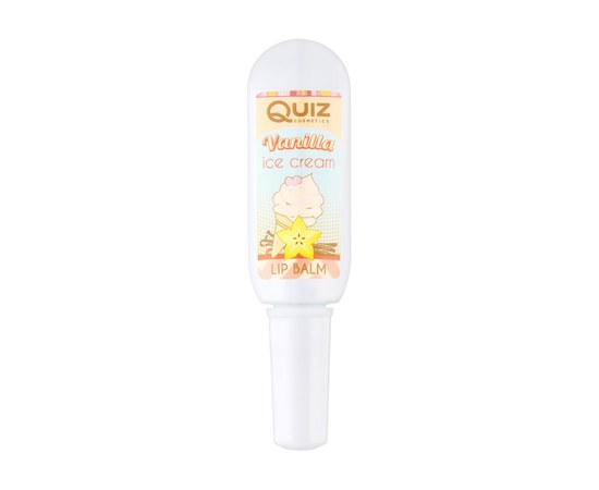Зображення  Бальзам для губ Quiz Cosmetics Lip Balm Tube Vanilla Ice Cream Ванільне морозиво, 10 мл, Об'єм (мл, г): 10, Цвет №: Vanilla Ice