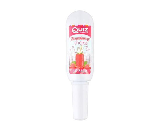 Зображення  Бальзам для губ Quiz Cosmetics Lip Balm Tube Strawberry Shake Полуничний коктейль, 10 мл, Об'єм (мл, г): 10, Цвет №: Strawberry Shake