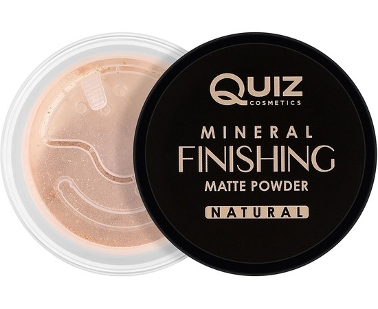 Зображення  Мінеральна матова пудра для обличчя Quiz Cosmetics Mineral Finishing Matte Powder 01 Natural, 5 г, Об'єм (мл, г): 5, Цвет №: 01