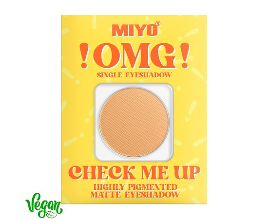 Зображення  Тіні для повік матові високопігментовані Miyo !OMG! Check Me Up Matte Eyeshadow 13 Cinnamon, 1.3 г, Об'єм (мл, г): 1.3, Цвет №: 13